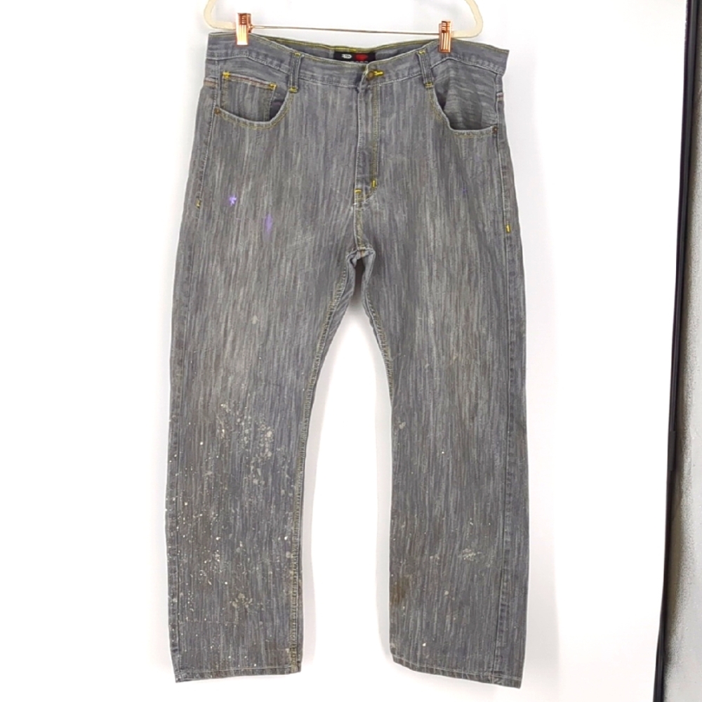 VTG Red Diamond Jeans Y2K Denim Baggy Graffiti Hip Hop Rap Skater Men's 40x31"